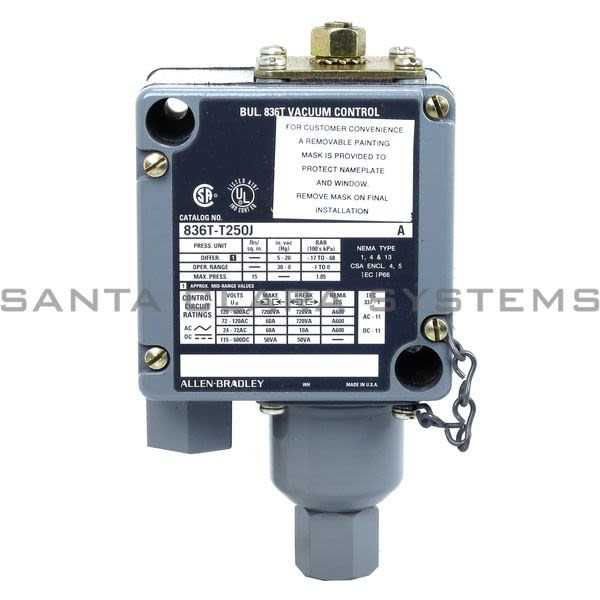 Allen Bradley Vacuum Pressure Control Switch 836TT250J En stock y