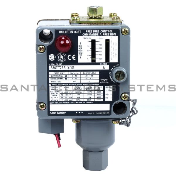 Allen Bradley 836T-T252JX15 Pressure Switch Product Image