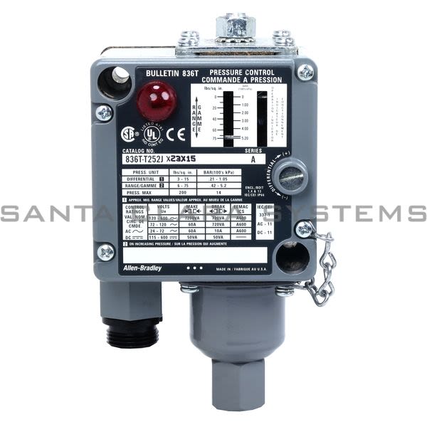 Allen Bradley 836T-T252JX23X15 Pressure Switch Product Image