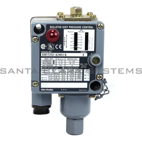 Allen Bradley 836T-T252JX24X15 Pressure Switch Product Image