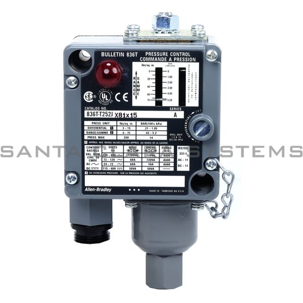 Allen Bradley 836T-T252JX81X15 Pressure Switch Product Image