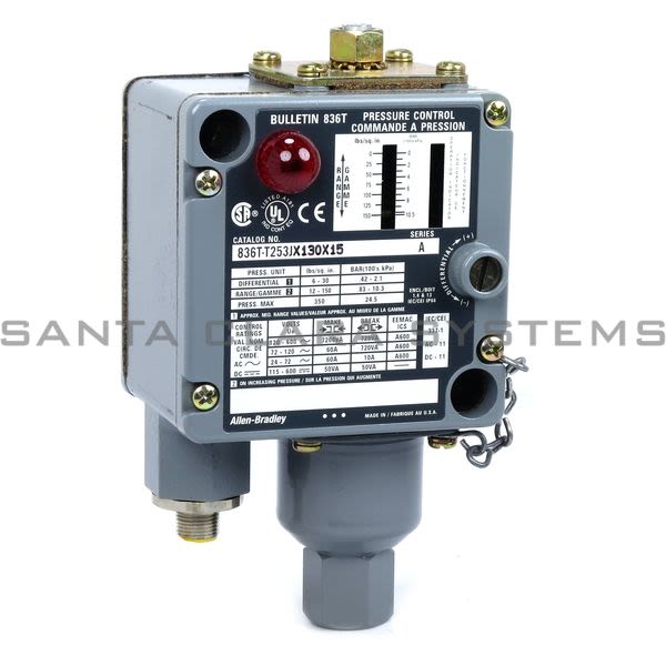 Allen Bradley 836T-T253JX130X15 Pressure Switch Product Image