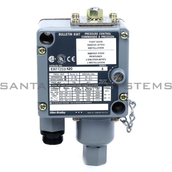 Allen Bradley 836T-T253JX20 Pressure Switch Product Image