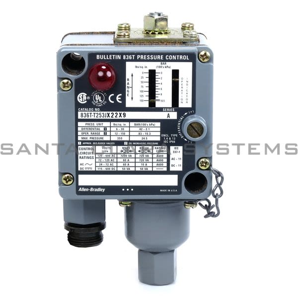 Allen Bradley 836T-T253JX22X9 Pressure Switch Product Image