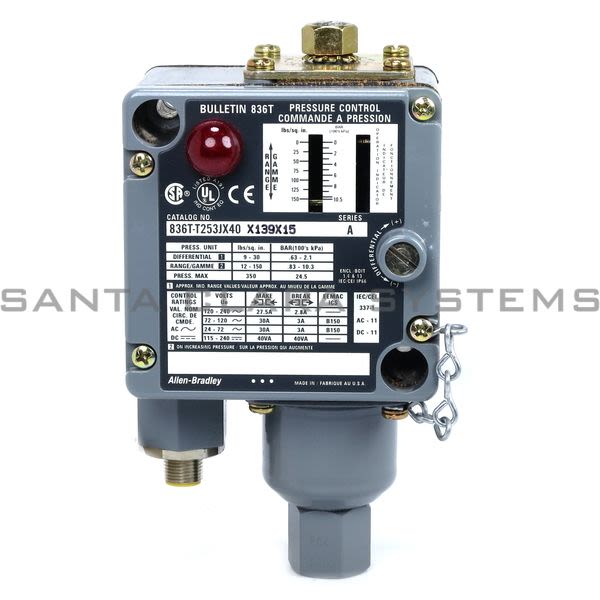 Allen Bradley 836T-T253JX40X139X15 Pressure Control Product Image