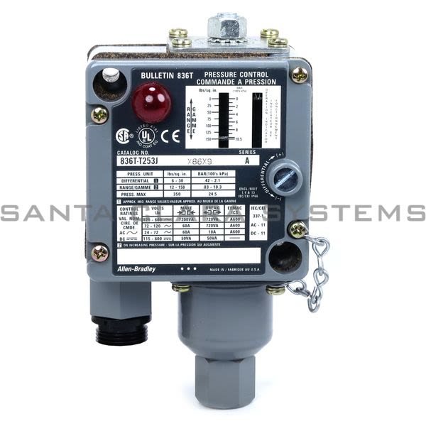 Allen Bradley 836T-T253JX86X9 Pressure Switch Product Image