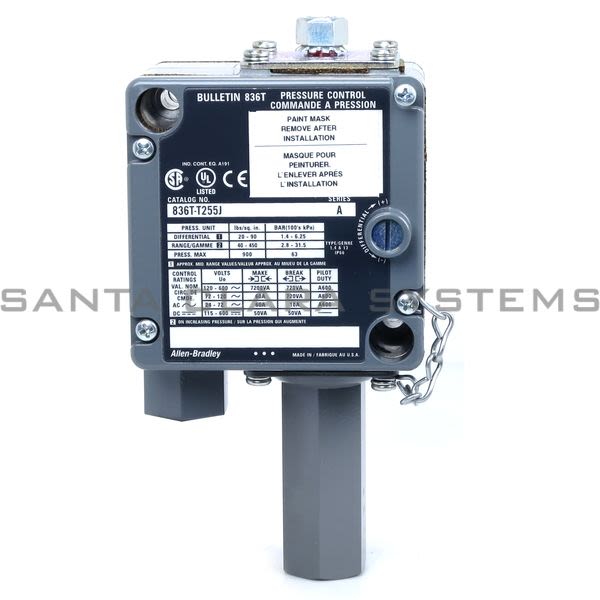 Allen Bradley 836T-T255J Pressure Control Product Image
