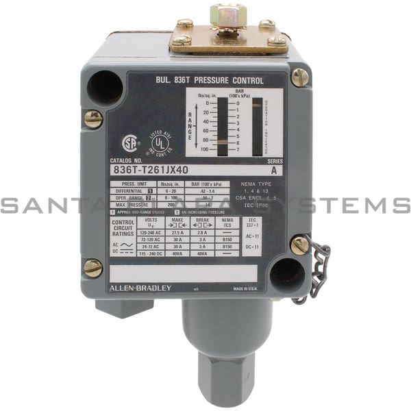 Allen Bradley 836T-T261JX40 Pressure Switch Product Image