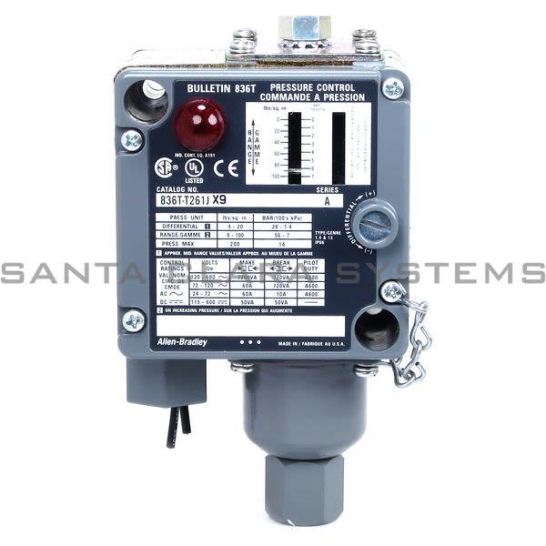 Allen Bradley 836T-T261JX9 Pressure Control Product Image