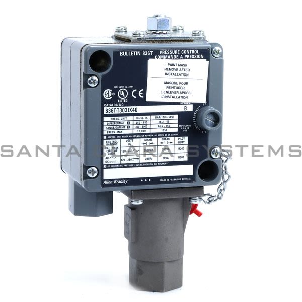 Allen Bradley 836T-T303JX40 Pressure Control Product Image