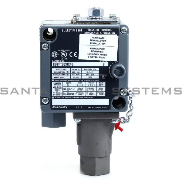 Allen Bradley 836T-T303JX40 Pressure Control Product Image
