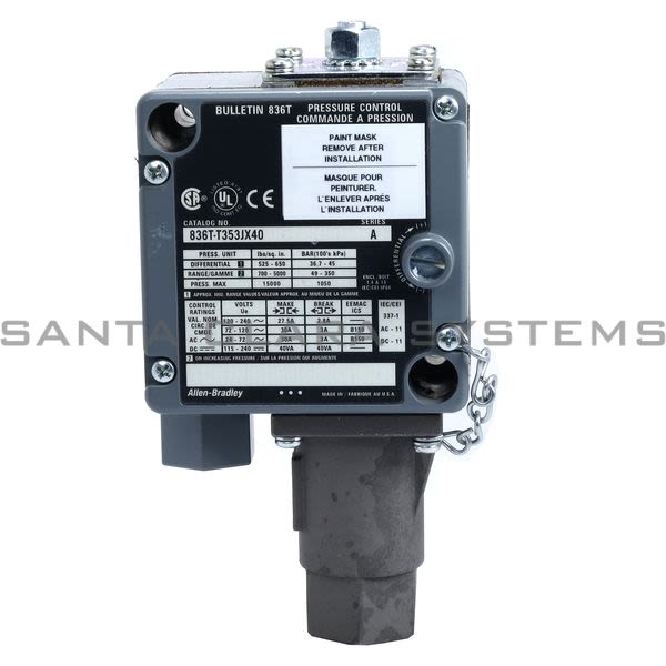 Allen Bradley 836T-T353JX40 Pressure Control Product Image