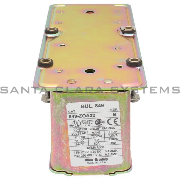 Allen Bradley 849-ZOA32 Pneumatic Timing Relay On-Delay Open Type Product Image