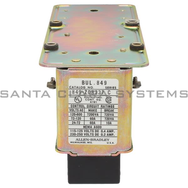 Allen Bradley 849-ZOB337 Pneumatic Timing Relay Off-Delay W/ 2Sets Auxiliary Contacts NEMA Type 1 Open Product Image