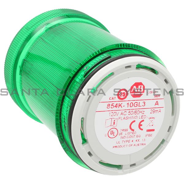 Allen Bradley 854K-10GL3 Stack Light Product Image