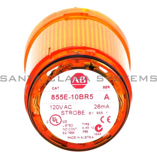 Allen Bradley 855E-10BR5 Control Tower Stack Light | Amber Strobe Product Image