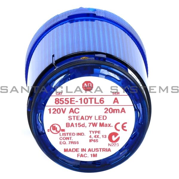 Allen Bradley 855E-10TL6 Steady Stacklight | LED Blue Product Image