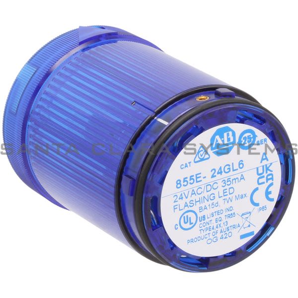 Allen Bradley 855E-24GL6 Control Tower Stack Light | Blue Product Image