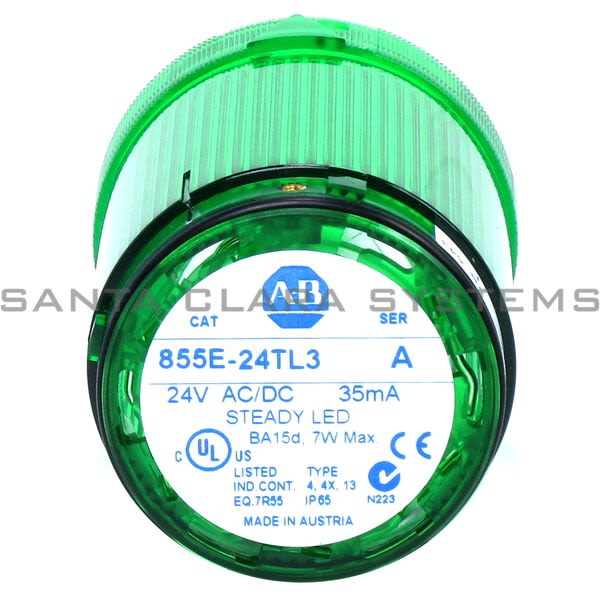 Allen Bradley 855E-24TL3 Steady LED Green 24V Product Image