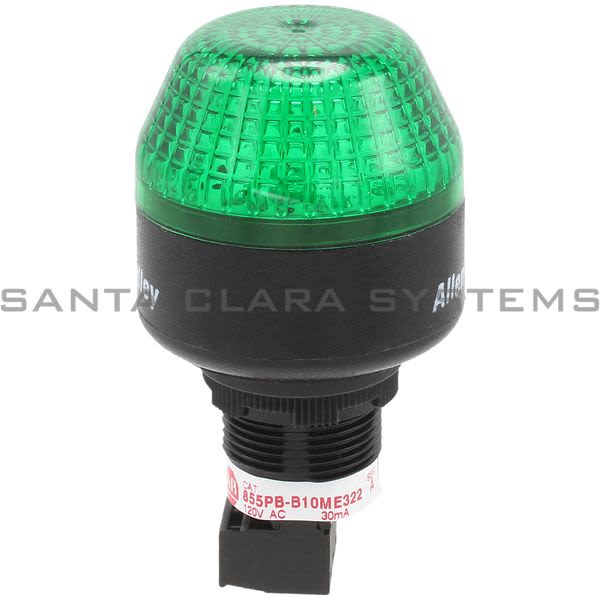 Allen Bradley 855PB-B10ME322 Panel Mount Selectable Steady or Flashing LED Product Image