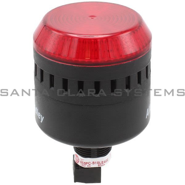 Allen Bradley 855PC-B10LE422 Sounder W/ LED 120V AC Red TYPE4,4X,13 IP65 Product Image