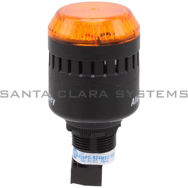 Allen Bradley 855PD-B24MEC1522 Panel Mount Circuit Alarm | Sounder Amber Lens Product Image