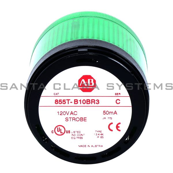 Allen Bradley 855T-B10BR3 Strobe Green Product Image