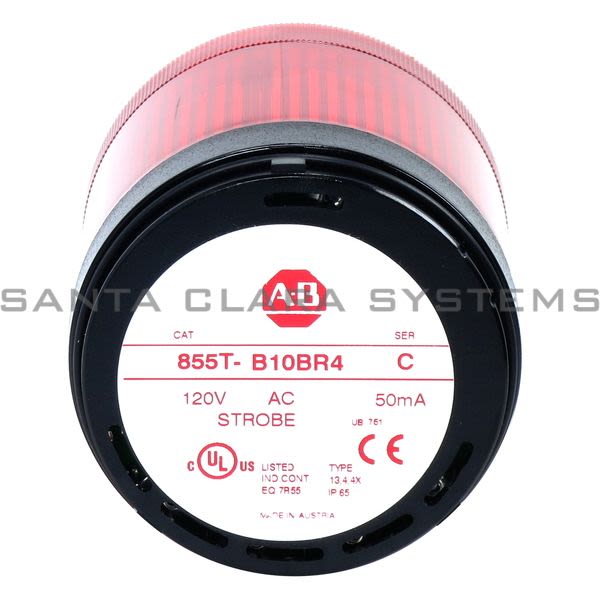 Allen Bradley 855T-B10BR4 Red Strobe Stack Light Product Image