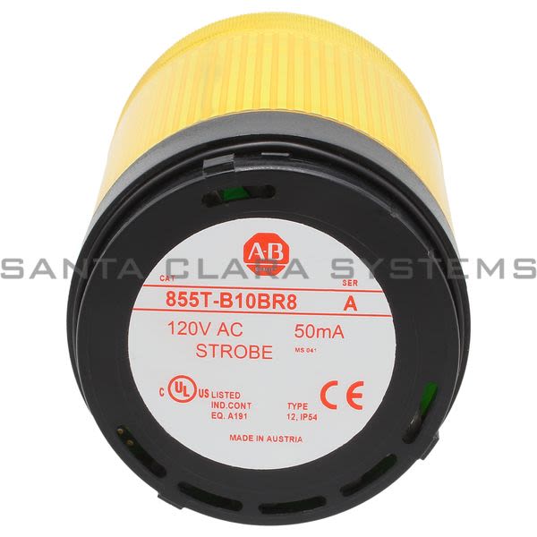 Allen Bradley 855T-B10BR8 Signal Stack Light | Yellow Strobe Product Image