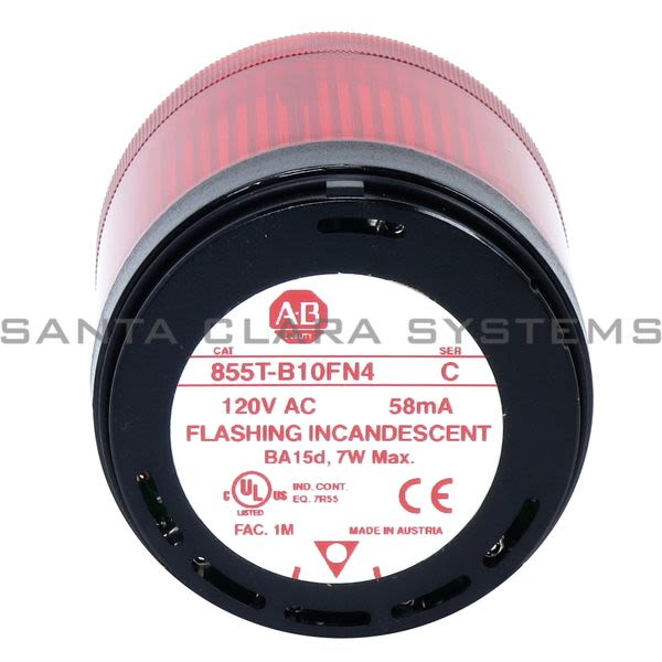 Allen Bradley 855T-B10FN4 Red Stack Light Product Image