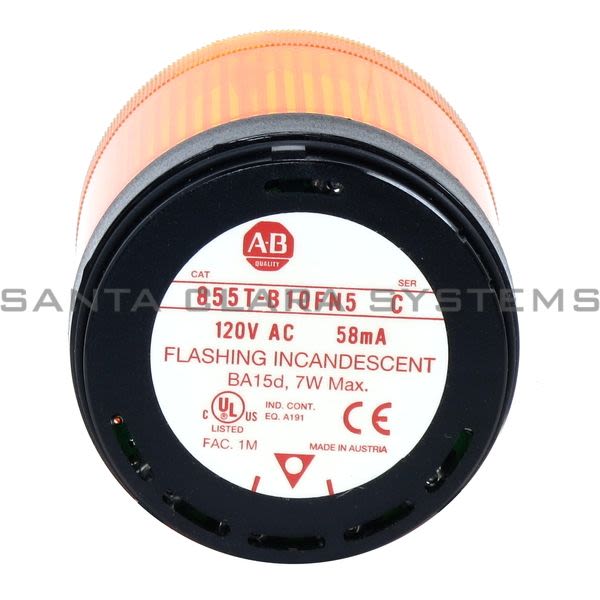 Allen Bradley 855T-B10FN5 Amber Flashing Light Product Image