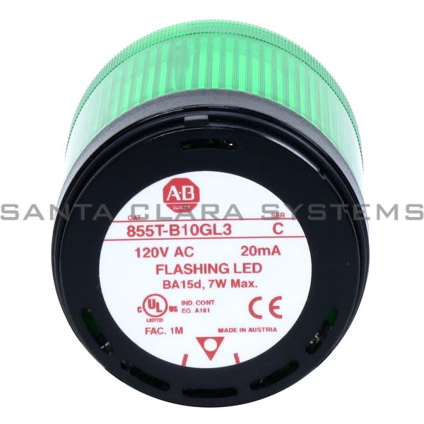 Allen Bradley 855T-B10GL3 Control Tower Stack Light Product Image