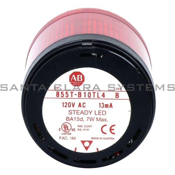 Allen Bradley 855T-B10TL4  Control Tower Stack Light Product Image
