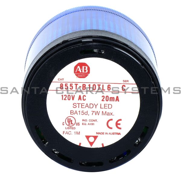 Allen Bradley 855T-B10TL6  Control Tower Stack Light Product Image