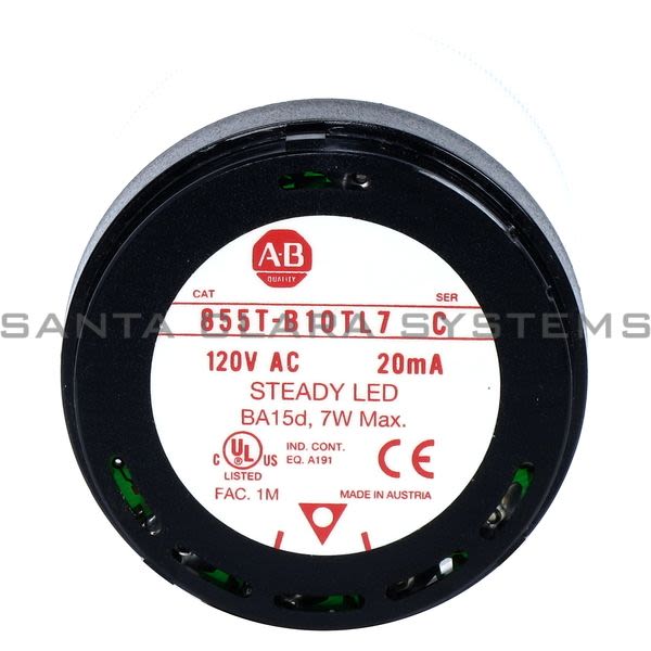 Allen Bradley 855T-B10TL7 Control Tower Stack Light Product Image