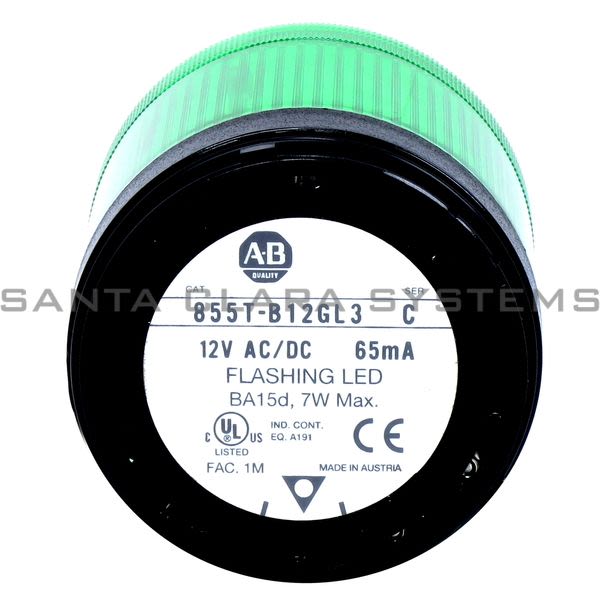 Allen Bradley 855T-B12GL3 Control Tower Stack Light Product Image