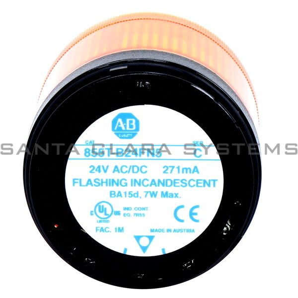 Allen Bradley 855T-B24FN5 Stack Light Flashing Amber Product Image