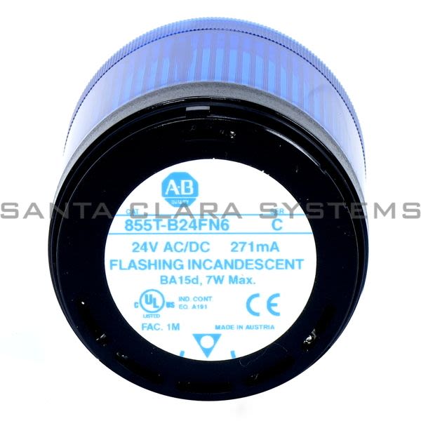 Allen Bradley 855T-B24FN6 Stack Light Flashing Blue Product Image