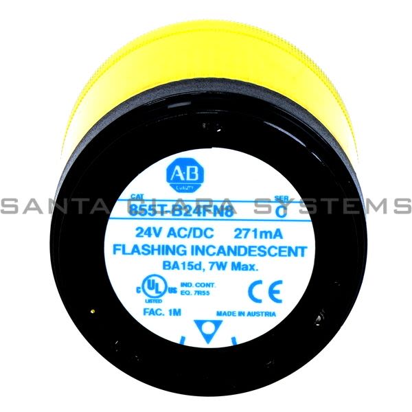 Allen Bradley 855T-B24FN8 Stack Light Flashing Yellow Product Image