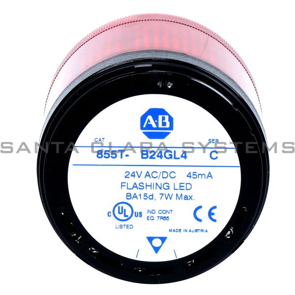 Allen Bradley 855T-B24GL4 Control Tower Stack Light | Red Flashing LED Product Image