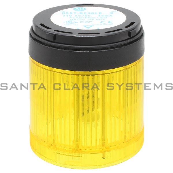 Allen Bradley 855T-B24GL8 Control Tower Stack Light | Yellow Flashing LED Product Image