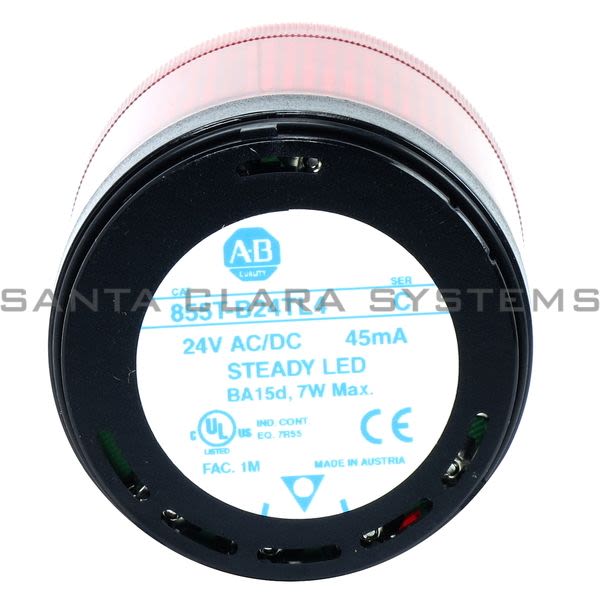 Allen Bradley 855T-B24TL4 Control Tower Stack Light Red Product Image