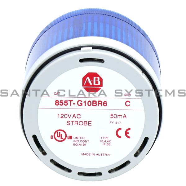 Allen Bradley 855T-G10BR6 Control Tower Stack Light | Strobe Blue Product Image