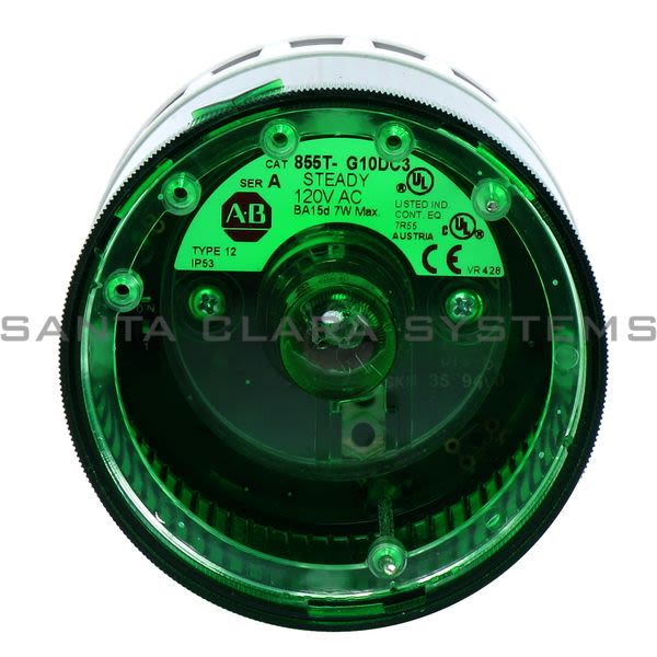 Allen Bradley 855T-G10DC3 Control Tower Stack Light Product Image