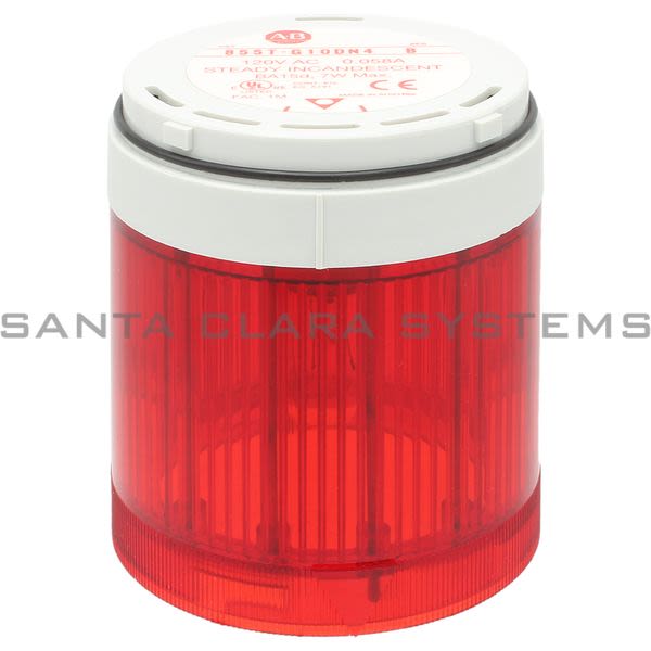 Allen Bradley 855T-G10DN4 Control Tower Stack Light | Red Steady Incandescent Product Image