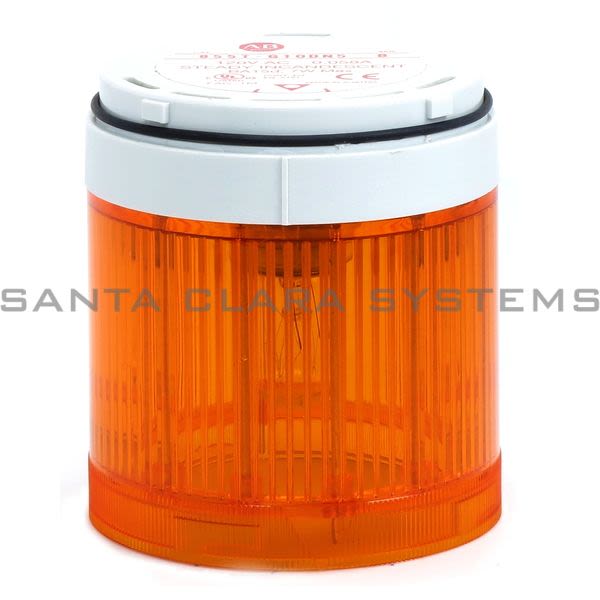 Allen Bradley 855T-G10DN5 Control Tower Stack Light | Amber Steady Incandescent Product Image