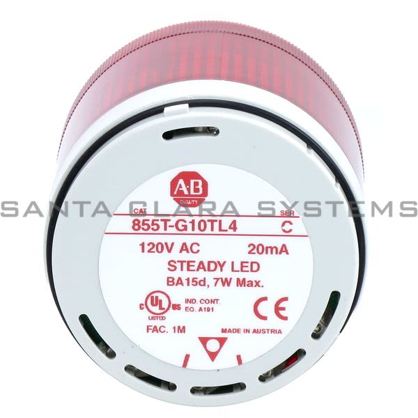 Allen Bradley 855T-G10TL4 Steady LED Red Product Image