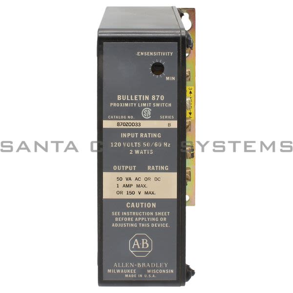 Allen Bradley 870-ZOD33 Proximity Switch Outout Style Rhodium Reed NEMA 1 Open Type Product Image