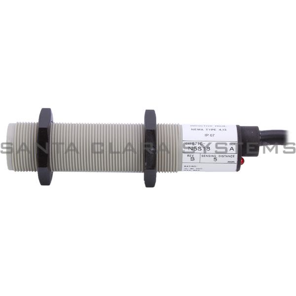 Allen Bradley 871C-N5S18 DC NPN, M18, 5mm, SH, No, 2m Cable, Plastic Product Image