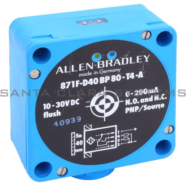 Allen Bradley 871F-D40BP80-T4 Proximity Switch | 871F-D40BP80-T4-A Product Image